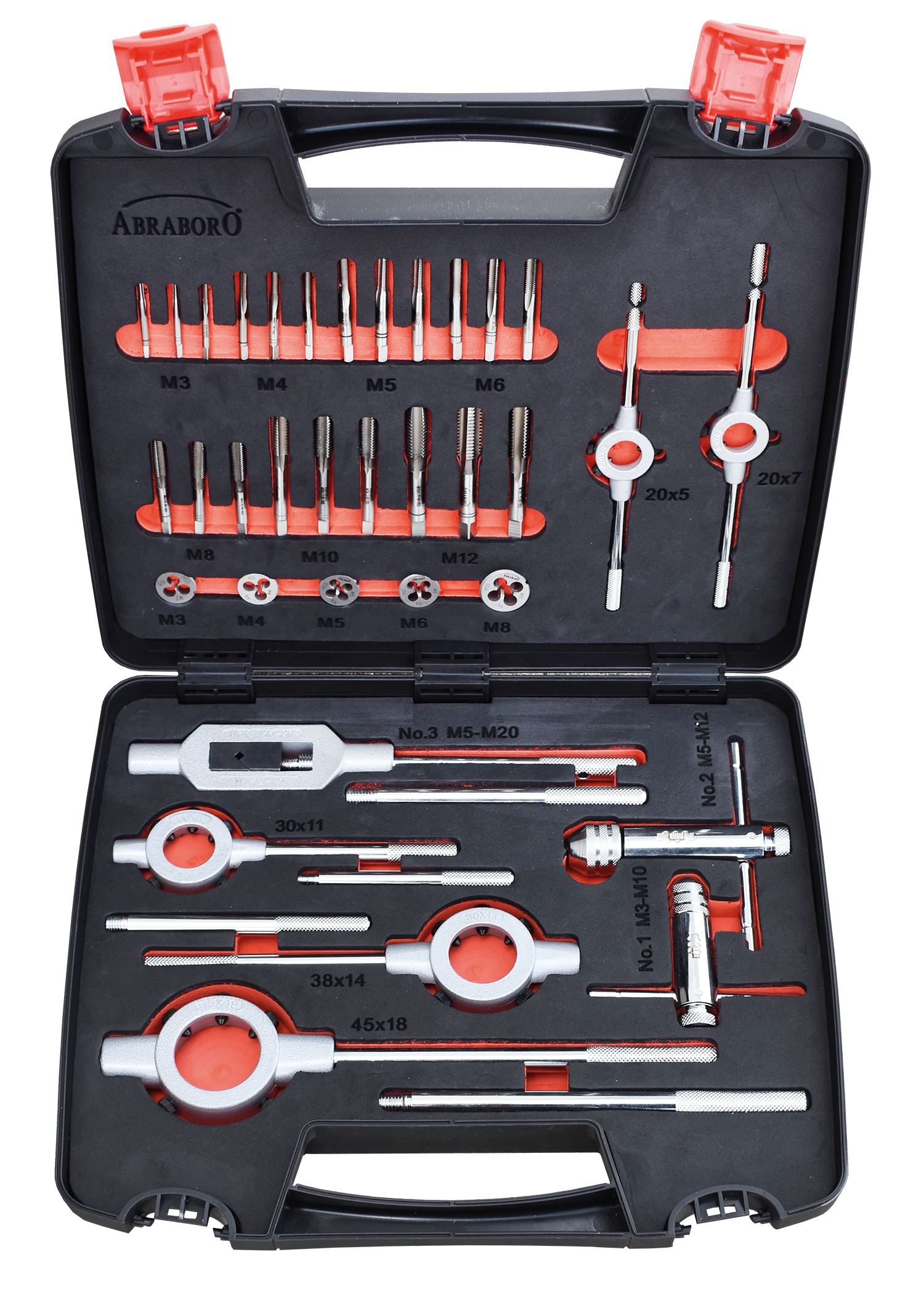 Abraboro 55 részes menetvágó szerszám készlet termék fő termékképe