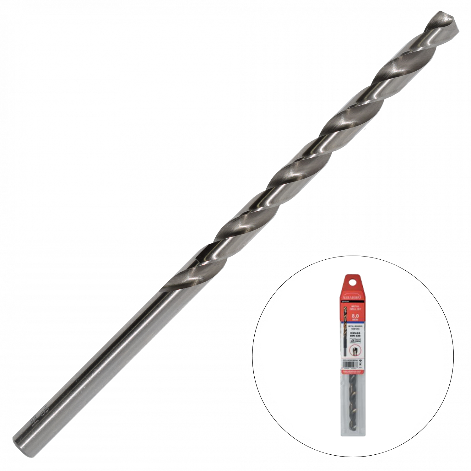 Abraboro 7 x 156 / 102 mm HSS-GS hosszú hengeres szárú fémcsigafúró, EV-Pack termék fő termékképe