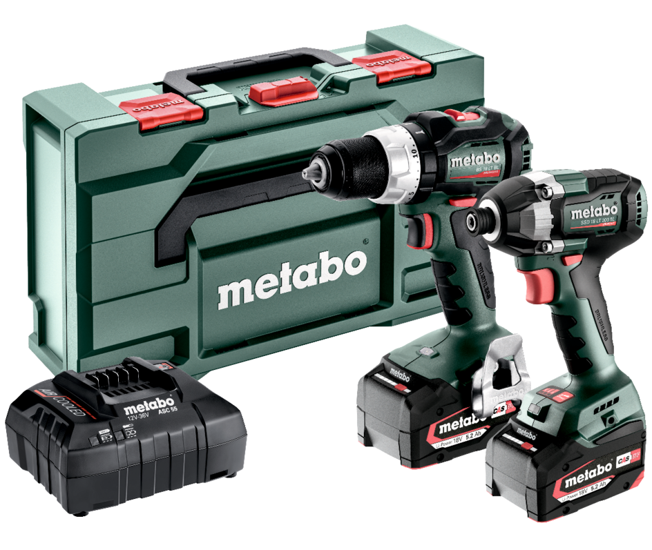 METABO COMBO SET 2.8.4 18 V akkumulátoros gépcsomag (2 x 5.2 Ah Li-Power akkuval, metaBOX kofferben) termék fő termékképe