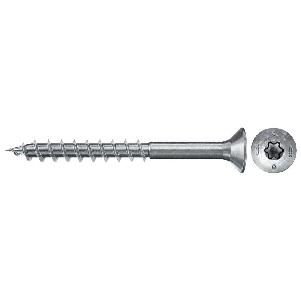 Fischer FPF II CTP 3 x 40 BC 500 süllyesztett fejű, kékre horganyzott forgácslapcsavar részmenettel, TX behajtással, 500 db/csomag termék fő termékképe