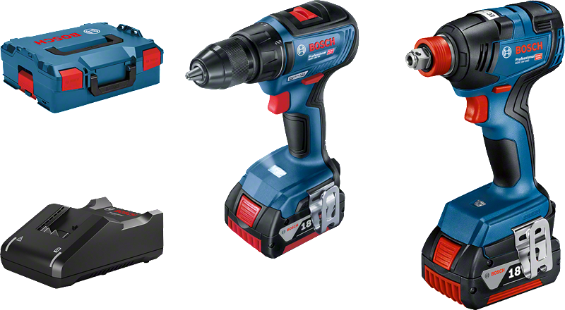 Bosch GDX 18V-200 akkus szénkefe nélküli ütvecsavarozó + GSR 18V-50 akkus szénkefe nélküli fúró-csavarozó termék fő termékképe