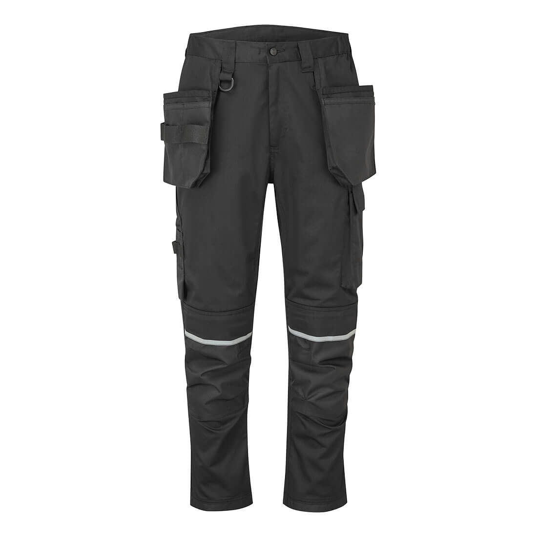 Portwest CD845 - WX2 Stretch lengőzsebes nadrág, rövidített, fekete termék fő termékképe